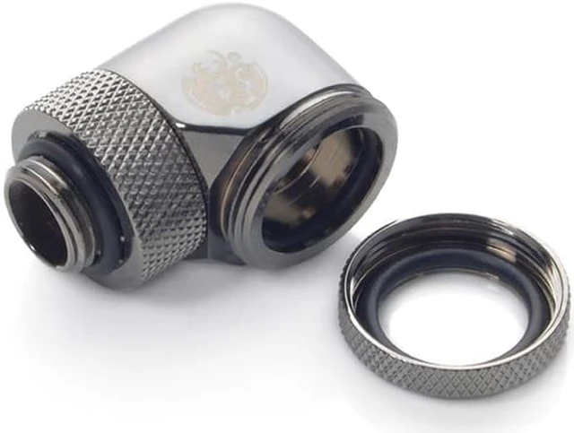 Alt view image 2 of 3 - Bitspower G1/4" to Enhance Multi-Link Adapter Fitting for 16mm OD Rigid Tubing, 90? Rotary (For Use with Bitspower Rigid Tubing Only), Black Sparkle