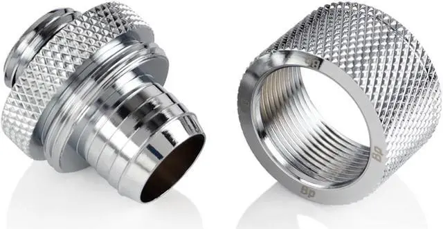 Alt view image 6 of 6 - Bitspower G1/4" to 1/2" ID, OD 3/4" OD Compression Fitting for Soft Tubing, CC5 Ultimate, Silver Shining