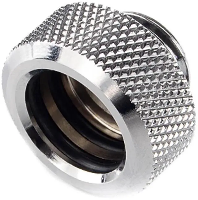 Alt view image 3 of 4 - Bitspower G1/4" to Multi-Link Fitting for 14mm OD Rigid Tubing, Silver Shining