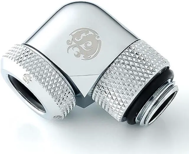 Main image of Bitspower G1/4" to Enhance Multi-Link Adapter Fitting for 12mm OD Rigid Tubing, 90 Degree Rotary, Silver Shining