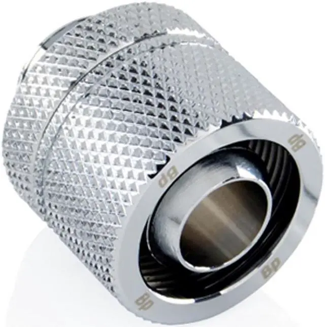 Main image of Bitspower G1/4" to 3/8" ID, OD 5/8" OD Compression Fitting for Soft Tubing, CC3 Ultimate, Silver Shining