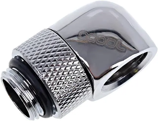 Alt view image 6 of 8 - Alphacool Eiszapfen G1/4" Male to Female Extender, 90 Degree Rotary, Chrome
