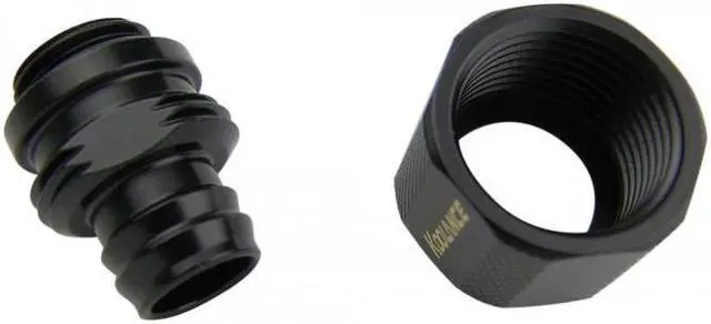Main image of Koolance G1/4" Compression Fitting for Soft Tubing with 10mm ID x 13mm OD (3/8in x 1/2in), Black