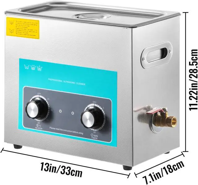 Alt view image 2 of 15 - VEVOR Ultrasonic Vinyl Record Cleaner Vinyl Ultrasonic Cleaning Machine 6L Knob