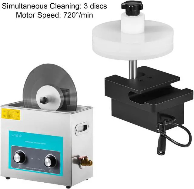 Alt view image 6 of 15 - VEVOR Ultrasonic Vinyl Record Cleaner Vinyl Ultrasonic Cleaning Machine 6L Knob