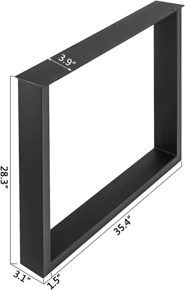 Alt view image 6 of 14 - Techlifer Set of 2 Steel Table Legs 28x35 Dining Table Legs 28Height 35Wide Office Table Legs Computer Desk Legs Steel Bench Legs Country Style Table Legs DIY Furniture Legs(28x35/Square Shape)