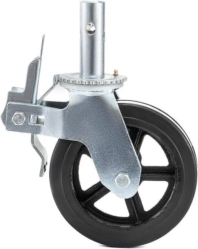 Alt view image 6 of 10 - VEVOR BestEquip 4 Pack Scaffolding Caster Wheels 8 x 2 Inch with Dual Locking Rubber Swivel Caster 360 Degrees Heavy Duty Casters 1100LBS Capacity per Wheel