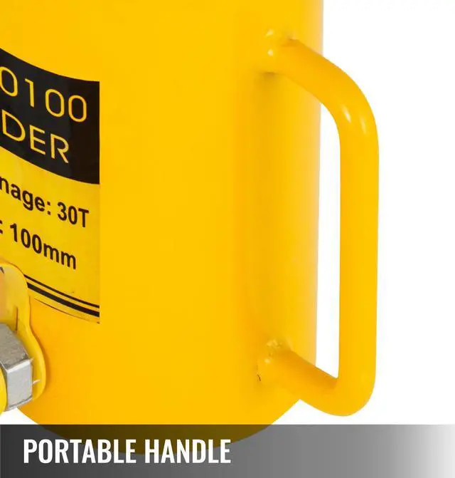 Alt view image 2 of 11 - VEVOR Mophorn Hydraulic Cylinder Jack 30Ton, Solid Ram Hydraulic Cylinder 4Inch, Stroke Single Acting Hydraulic Cylinder, w/Quick Connector Portable Hydraulic Solid Jack Industrial Lifting Jack Ram