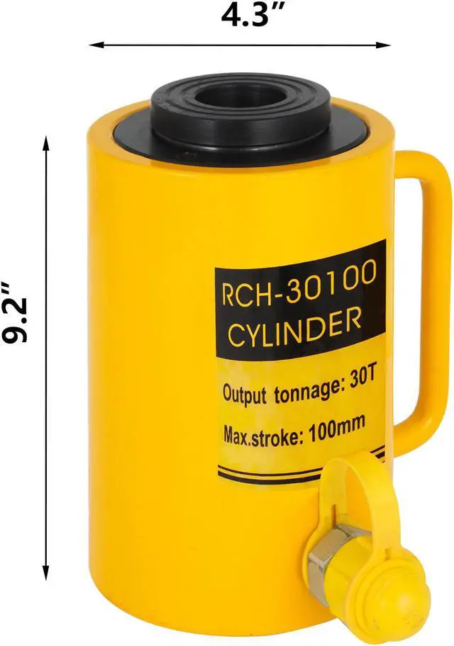 Alt view image 5 of 11 - VEVOR Mophorn Hydraulic Cylinder Jack 30Ton, Solid Ram Hydraulic Cylinder 4Inch, Stroke Single Acting Hydraulic Cylinder, w/Quick Connector Portable Hydraulic Solid Jack Industrial Lifting Jack Ram