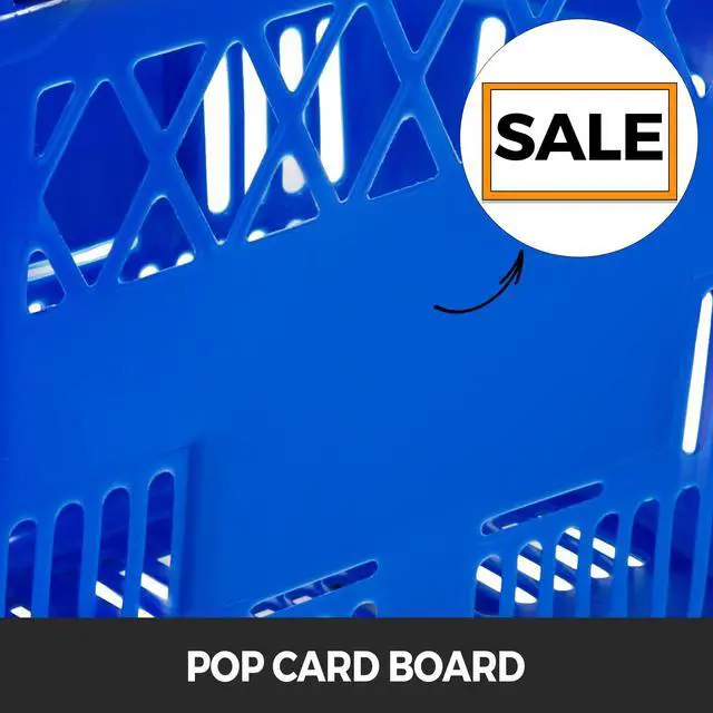 Alt view image 3 of 17 - VEVOR 6 PCS Shopping Carts Large Basket Blue Shopping Basket with Handle Portable and Durable Shopping Baskets for Retail Store (21 X 14 X 13 inch-6, Blue)