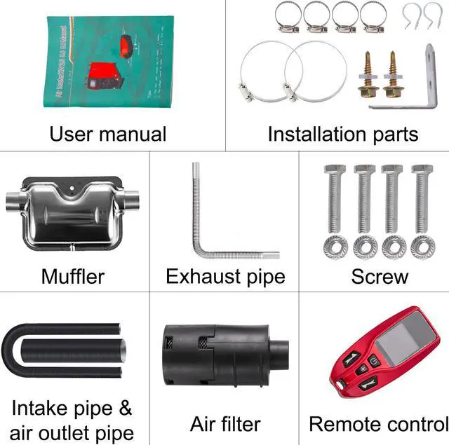Alt view image 3 of 11 - VEVOR Diesel Air Heater,12V 8KW Parking Heater, All in One Truck Heater, Single Air Outlet, Vehicle Heater, Fast Heating Diesel Heater, for Car, Vans, Truck, RV, Boats, Trailer, Motorhome, Caravan