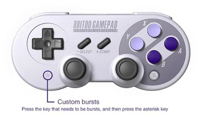 Alt view image 2 of 7 - 8Bitdo SF30 Pro Bluetooth Gamepad Wireless Game Controller with Joystick for Windows Android Steam Nintendo Switch
