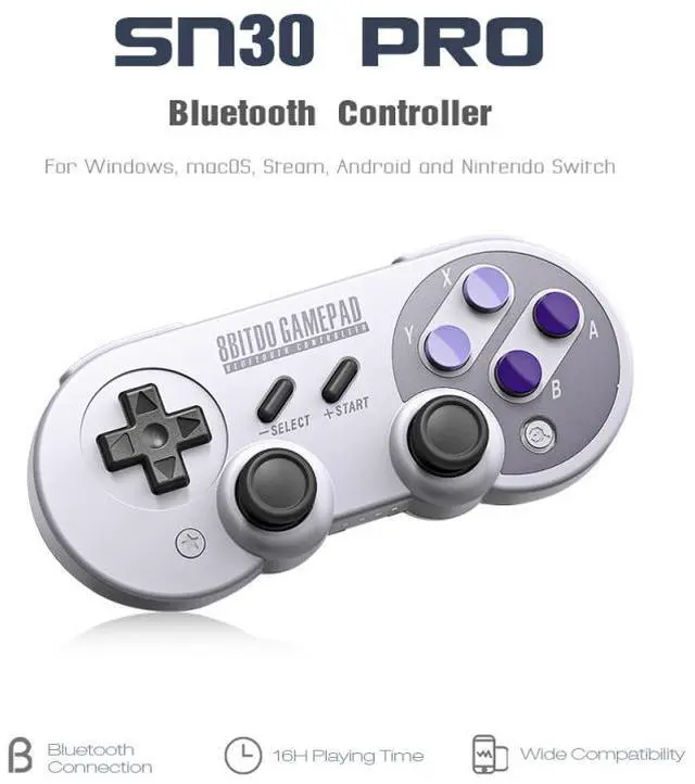 Main image of 8Bitdo SF30 Pro Bluetooth Gamepad Wireless Game Controller with Joystick for Windows Android Steam Nintendo Switch