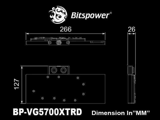 Alt view image 7 of 7 - Bitspower Lotan VGA Water Block For AMD Radeon RX 5700 XT
