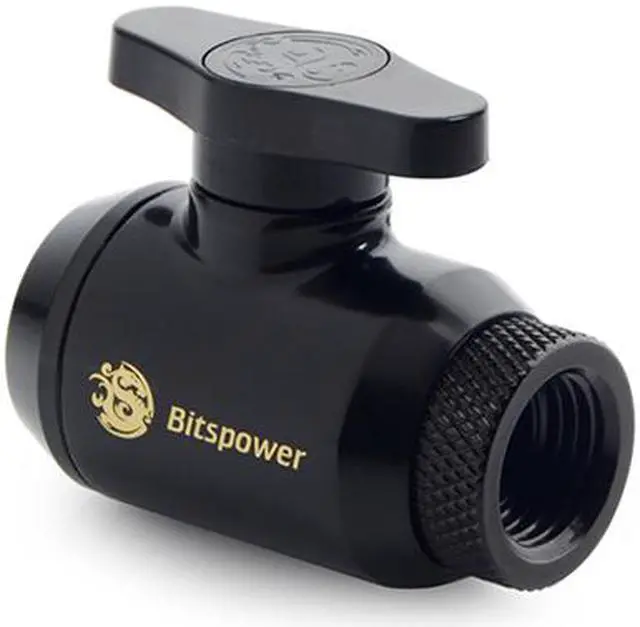 Alt view image 5 of 6 - Bitspower Mini Valve with Rotary Inner G1/4" port and Inner G1/4" port, Matte Black
