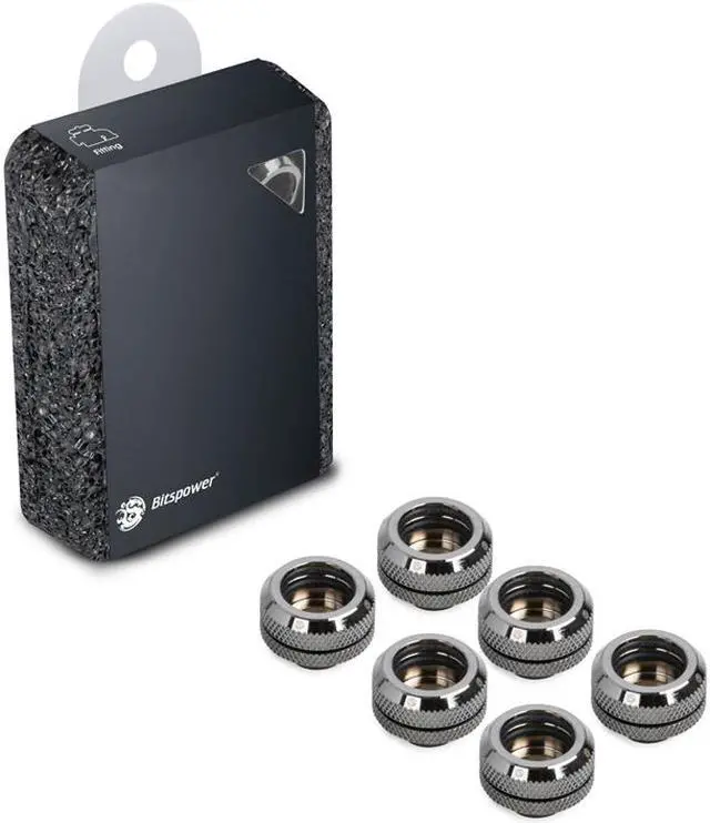Main image of Bitspower G1/4" Black Sparkle Enhance Multi-Link For OD 14MM (6PCS)