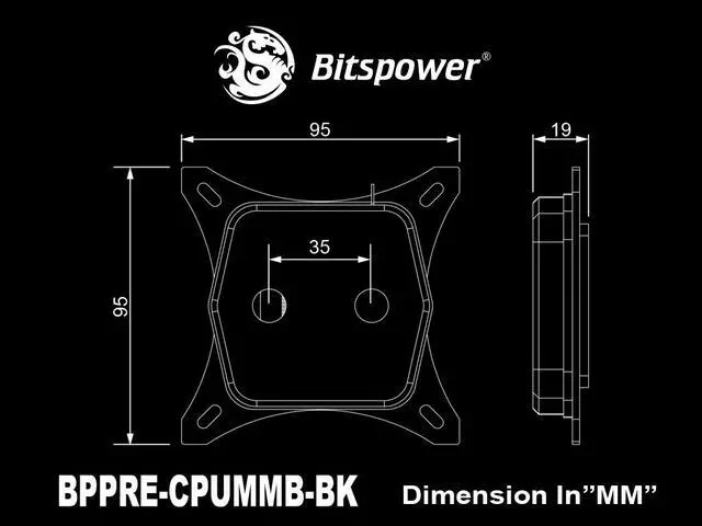 Alt view image 5 of 6 - Bitspower Premium Summit M CPU Water Block, Mystic Black Metal Edition
12th/13th/14th Gen Intel CPU, LGA1700
AMD AM4/AM5