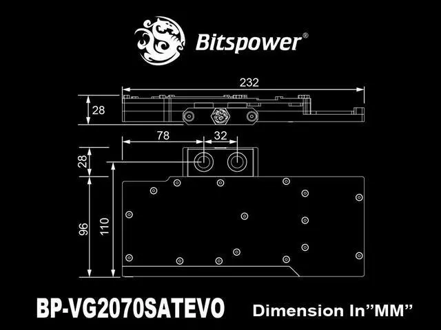 Alt view image 4 of 6 - Bitspower Lotan VGA Water Block for ASUS Turbo GeForce RTX 2070 SUPER EVO