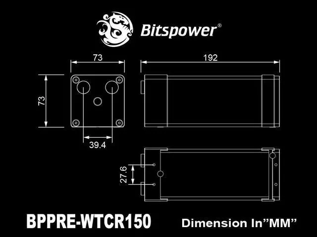 Alt view image 5 of 7 - Bitspower Premium Cuboid Reservoir 150