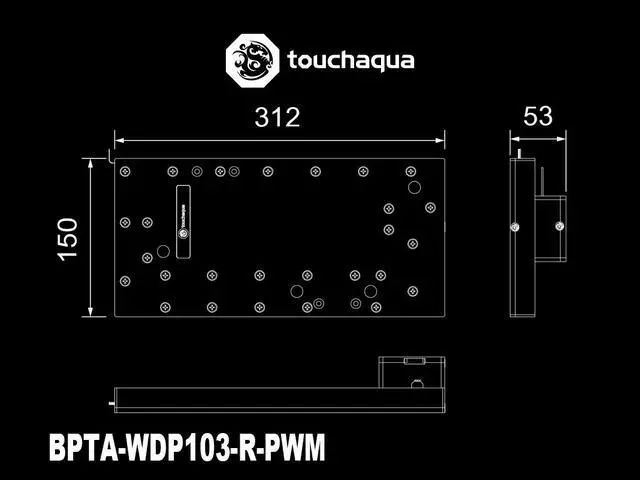 Alt view image 3 of 3 - Bitspower Touchaqua Sedna 103 for InWin 103/101 ATX Chassis