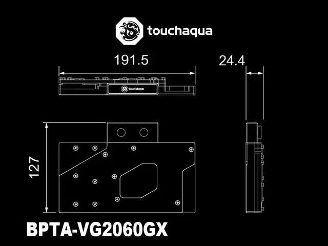 Alt view image 4 of 5 - Bitspower Touchaqua VGA water block for GALAX GeForce RTX 2060