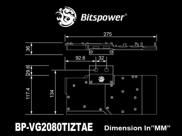 Alt view image 4 of 5 - Bitspower Brizo VGA Water Block for ZOTAC GAMING GeForce RTX 2080 Ti AMP Extreme
