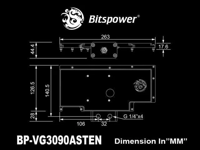 Alt view image 4 of 4 - Bitspower X-TEND Backplate for ASUS ROG Strix GeForce RTX 3090 VGA Water Block
