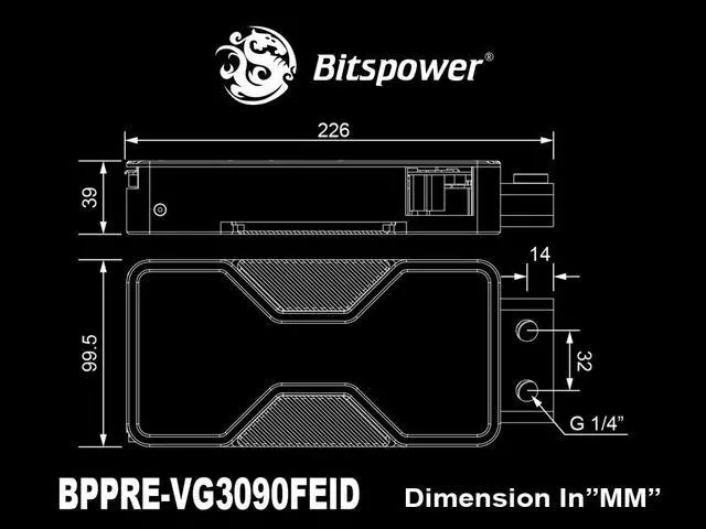 Alt view image 4 of 4 - Bitspower Premium Mobius VGA Water Block for GeForce RTX 3090 Founders Edition