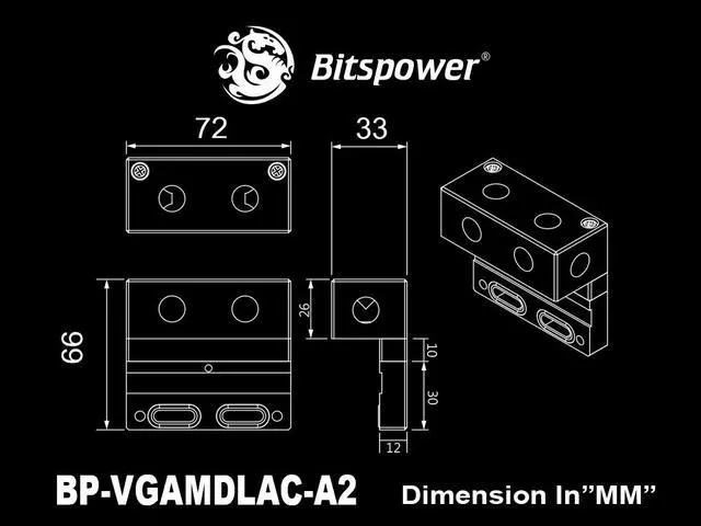 Alt view image 4 of 4 - Bitspower VGA Multi Direction Link - Acrylic