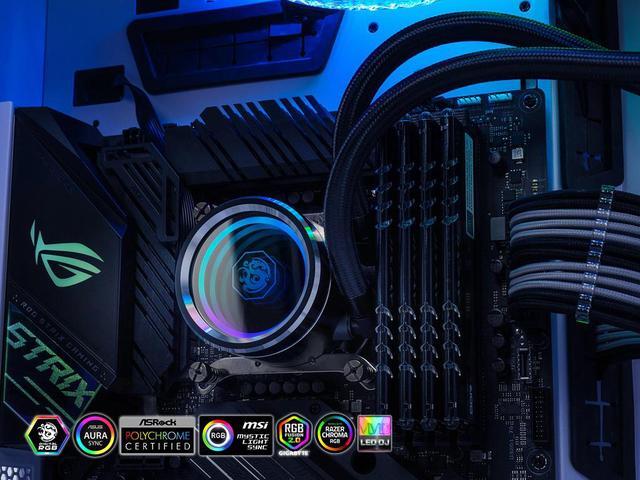 Alt view image 4 of 6 - Bitspower Cyclops 240 All-In-One Liquid CPU Cooler with Notos Xtal Fans