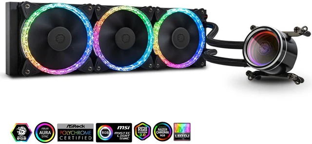 Alt view image 2 of 6 - Bitspower Cyclops 360 All-In-One Liquid CPU Cooler with Notos Xtal Fans
Compatible with Intel 12th CPU, LGA1700, AMD AM4,