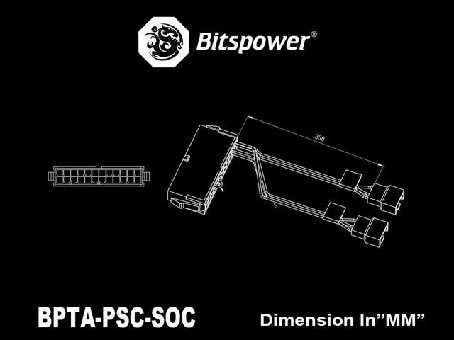 Alt view image 2 of 2 - Bitspower Pump Switch 24-pin Bypass Connector with Signal Option Cables