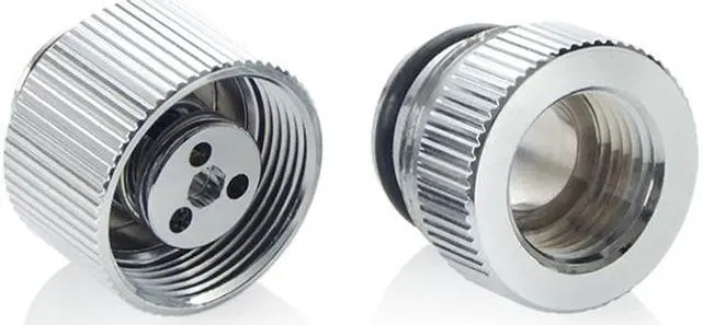 Alt view image 3 of 6 - Bitspower Touchaqua Water-exhaust Fitting V2, Glorious Silver, 2-pack BPTA-EFW-V2-GS