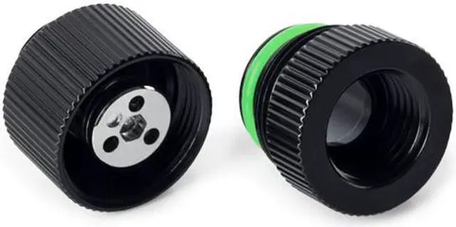 Alt view image 4 of 4 - Bitspower Touchaqua Water-exhaust Fitting V2, Glorious Black, 2-pack--BPTA-EFW-V2-GB
