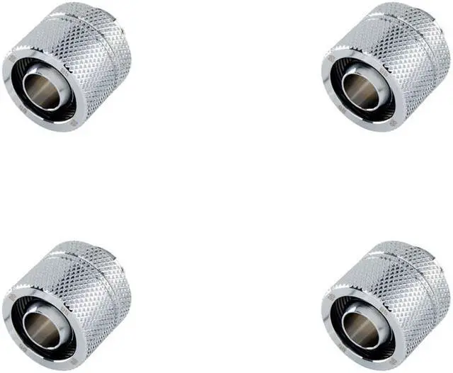 Main image of Bitspower G1/4" Silver Shining Compression Fitting CC3 Ultimate For ID 3/8" OD 5/8" Tube (4PCS)