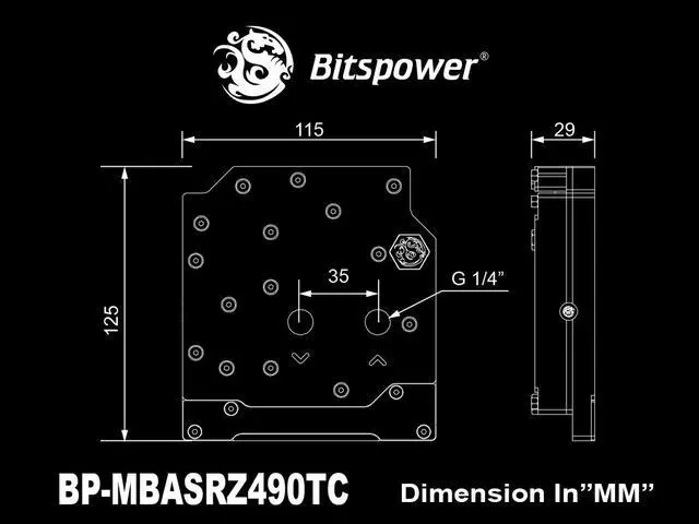 Alt view image 4 of 5 - Bitspower Mono Block for ASRock Z490 Taichi