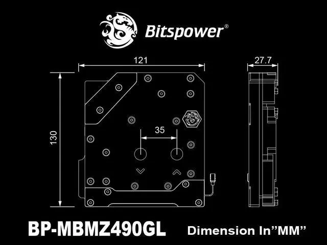 Alt view image 4 of 4 - Bitspower Mono Block for MSI MEG Z490 GODLIKE
