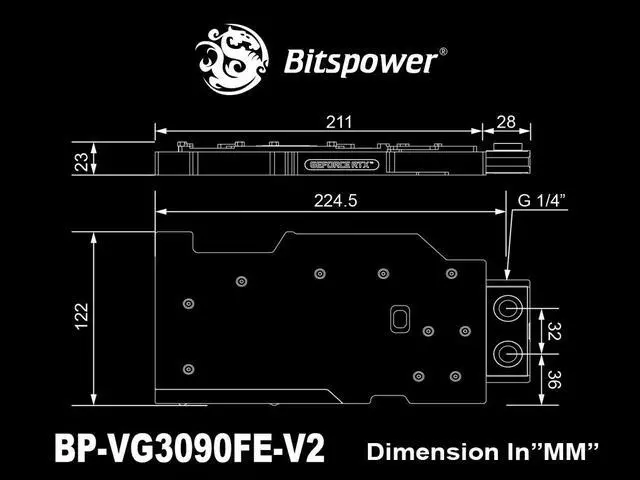 Alt view image 5 of 5 - Bitspower Classic VGA Water Block for GeForce RTX 3090 Founders Edition