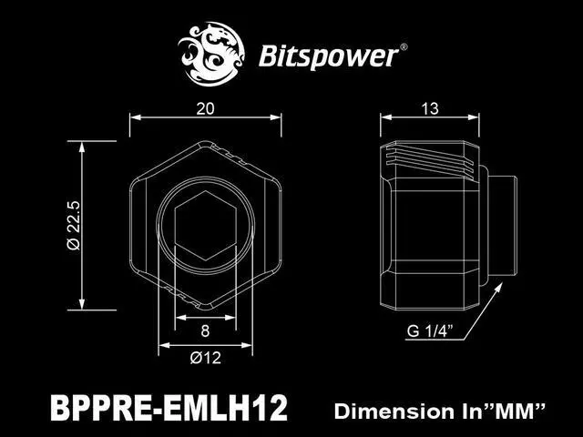 Alt view image 8 of 8 - Bitspower Premium G1/4" Hex Multi-Link for 12mm OD Rigid Tubing, Matte Black, 6-pack