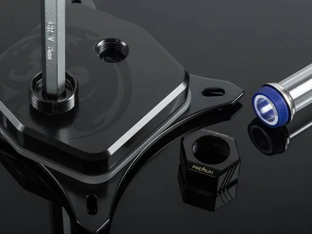 Alt view image 7 of 8 - Bitspower Premium G1/4" Hex Multi-Link for 12mm OD Rigid Tubing, Matte Black, 6-pack