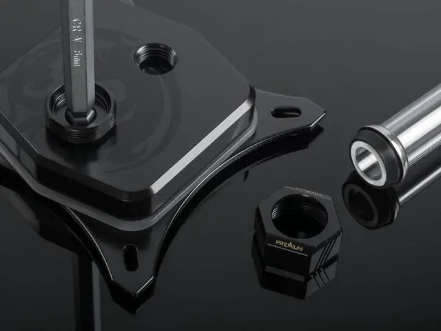 Alt view image 7 of 8 - Bitspower Premium G1/4" Hex Multi-Link for 16mm OD Rigid Tubing, Matte Black, 6-pack