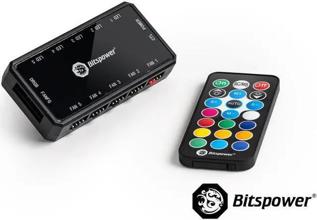 Alt view image 4 of 6 - Bitspower Touchaqua Fan and Digital RGB Controller with RF Remote