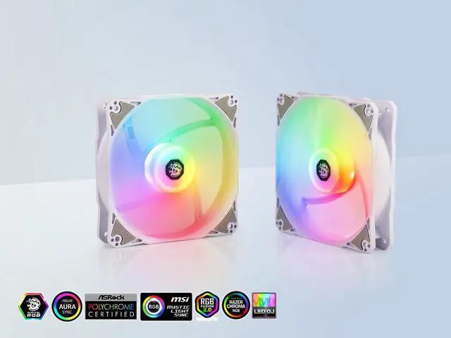 Alt view image 2 of 2 - Bitspower Notos 120 Fan Digital RGB White (1PCS)