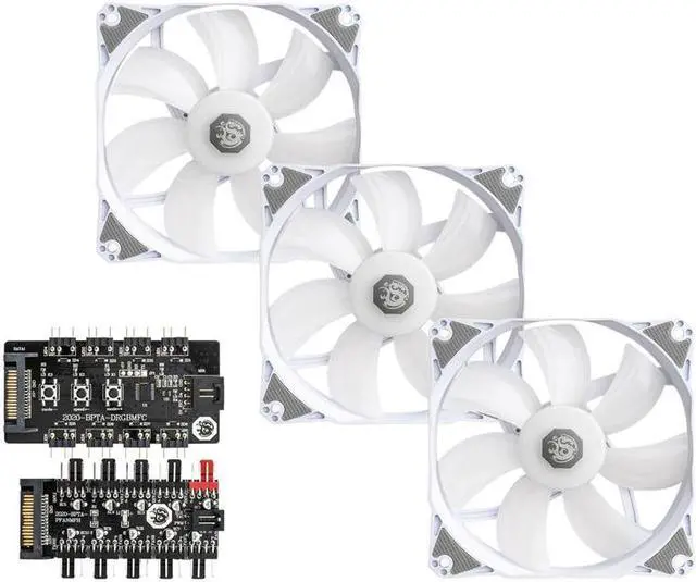 Main image of Bitspower Notos 120 Fan Digital RGB White (3PCS)