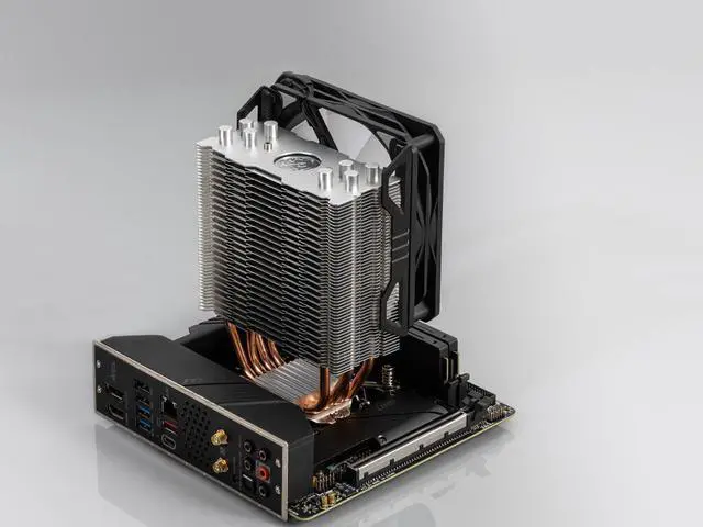 Alt view image 2 of 6 - Bitspower Phantom digital RGB silver version CPU Air Cooler with 4 Heat Pipes
For AMD AM4/Intel LGA1200/1151 LGA 1700 Compatible