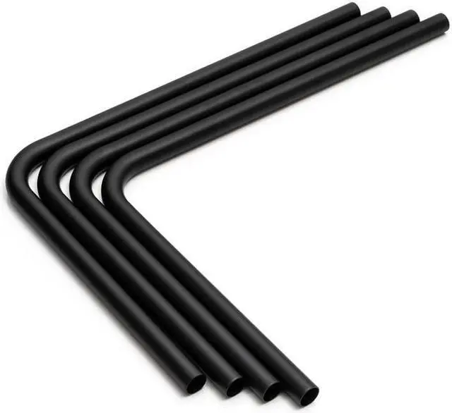 Main image of Bitspower Pre-bent 90-Degree Brass Hard Tubing OD14MM Carbon Black - Length 220x300MM