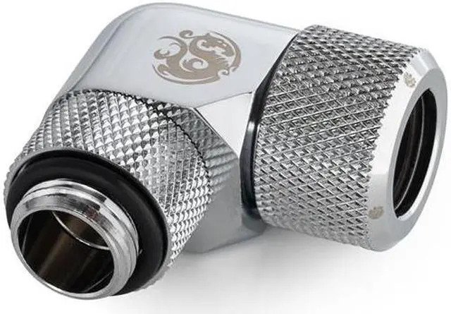 Main image of Bitspower Silver Shining Advanced Rotary G1/4" 90-Degree Multi-Link Adapter For OD 12MM