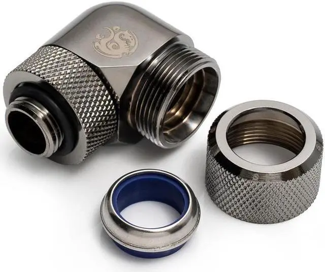 Alt view image 2 of 3 - Bitspower Black Sparkle Advanced Rotary G1/4" 90-Degree Multi-Link Adapter For OD 14MM