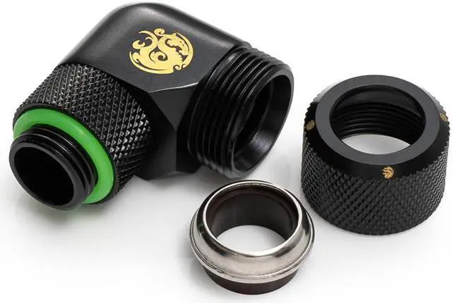Alt view image 2 of 3 - Bitspower Matt Black Advanced Rotary G1/4" 90-Degree Multi-Link Adapter For OD 12MM