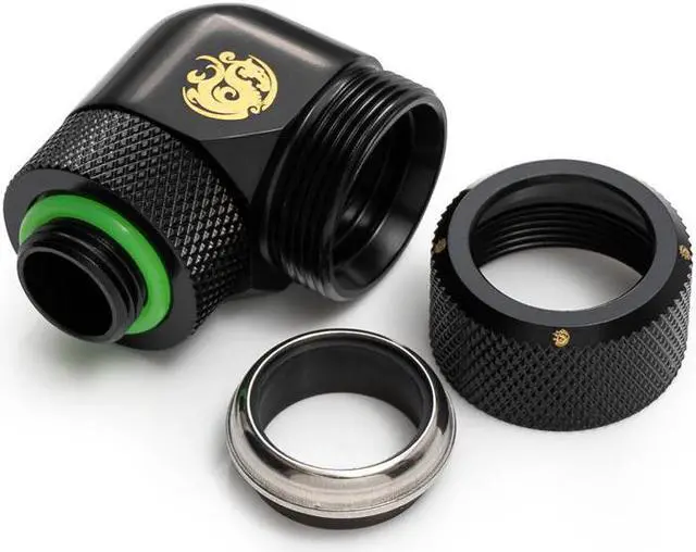 Alt view image 2 of 3 - Bitspower Matt Black Advanced Rotary G1/4" 90-Degree Multi-Link Adapter For OD 16MM